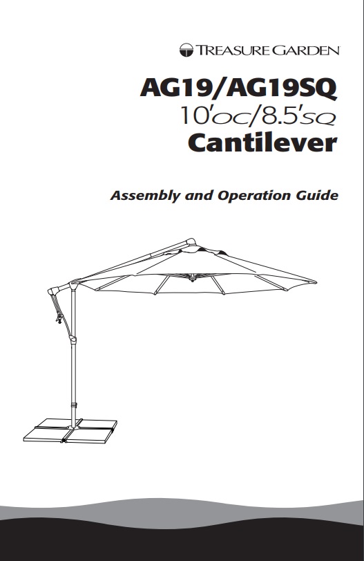 ﻿Treasure Garden AG19 Cantilever
